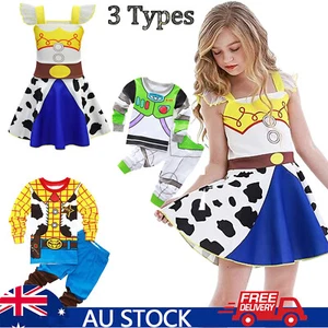 Toy Story 4 Woody Jessie Cosplay Costume Toddler Kids Party Fancy Dress Outfits - Picture 1 of 17