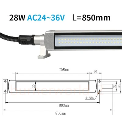 28W LED Milling CNC Machine Tool Light Workshop Working Lamp lathe lamp 24-36V - Image 1 of 4