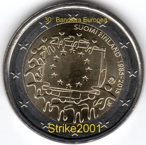 2 EURO COMMEMORATIVO FINLANDIA 2015 30° BANDIERA EUROPEA fdc - Foto 1 di 1