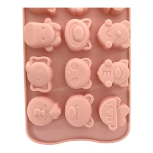 Mini Valentine 15 Different Animals And Hearts Candy Chocolates Silicone Mold - Picture 1 of 8