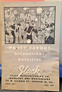 1950's Slack Party Favors Decorations Novelties Catalog Halloween Christmas - Foto 1 di 8