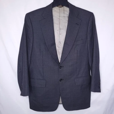 Paul Stuart Wool Blazer Mens 40 Regular Gray Stuart II Single Breasted 2 Button - Image 1 of 4