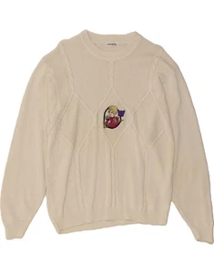 Passports Damen Rundhals Pullover Pulli EU 40 Medium Weiß Baumwolle DP04 - Bild 1 von 3