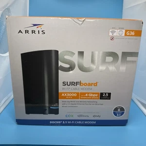 ARRIS SURFBOARD G36 DOCSIS 3.1 Wi-Fi 6 Cable Modem - Brand New Factory Sealed - Picture 1 of 5