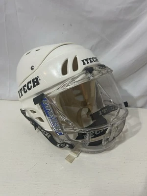 Itech HC 15 Large Hockey Helmet - Itech Concept 2 Face Shield Type 1 White RARE - Image 1 of 4