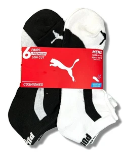 PUMA CALCETINES HOMBRE - CORTE BAJO - PIPA 253 - NEGRO BLANCO - GRANDE (10-13) PACK 6 XX - Imagen 1 de 3