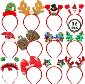 Weihnachts Stirnbänder - Weihnachtsmann Kostüm Zubehör & Party Gastgeschenke für Damen - Bild 1 von 7