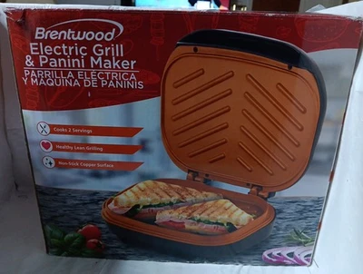 Brentwood Electric Grill & Panini Maker TS-606BK - Image 1 of 4