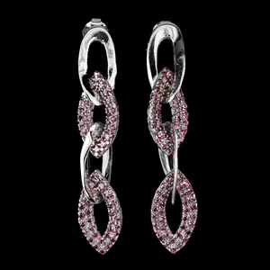925 Sterling Silver Earrings Round Rhodolite Garnet Natural Gemstone Jewelry - Picture 1 of 13
