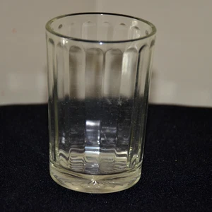 Vintage Snuff Glass 8 ounces (No lid) Star Bottom Ridges on Inside - Picture 1 of 5