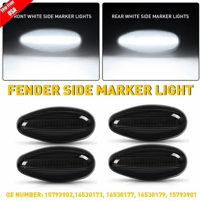 Luces de señalización laterales LED de doble cama para Silverado GMC Sierra 2500HD 3500HD 99-14 Foto 1 de 4