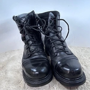 Polished Black Leather Boots with Classic Design V Series - Picture 1 of 9