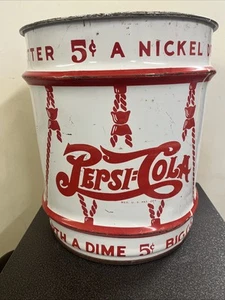 Tamburo sciroppo Pepsi Cola 1940 vintage - Foto 1 di 11