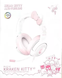 Razer Kraken Kitty V2 Wired USB A Gaming Headset with Kitty Ears and Chroma RGB - Picture 1 of 5