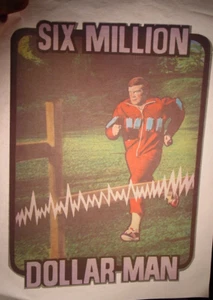 SIX MILLION DOLLAR MAN LEE MAJORS 1970ER VINTAGE TV AUFBÜGELN AUF TRANSFER - SCHÖN, B-4 - Bild 1 von 2