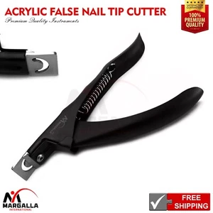 Black Acrylic Nail Clippers, Cutter for False Nail Tip Trimmer Art Manicure Tool - Picture 1 of 4
