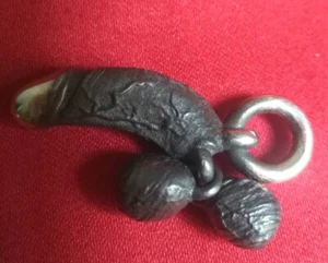 925 sterling Silver PENIS artisan Handmade charm tag pendant s1847 - Picture 1 of 6
