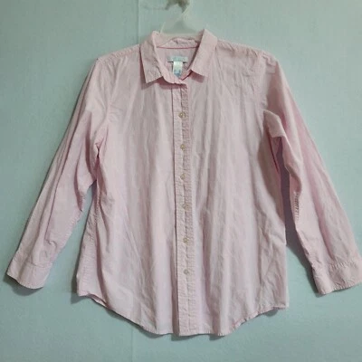 Liz Wear Shirt Women's Pink/White Button Up Long Sleeve Shirt Size XL - Image 1 of 4