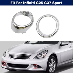1 Pair Front Bumper Fog Light Cover Bezel Trim Chrome For Infiniti G25 G37 Sport - Picture 1 of 14