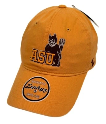 Zephyr NCAA Arizona State Sun Devils “Scholarship" Washed Curved Bill Hat NWT - Image 1 of 4