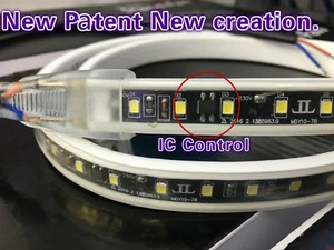New Patent 110V 2835-120 Waterproof IP68 strip light No power supply needed! 65K - Picture 1 of 9