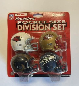 NFL - Riddell Set Of 4 Mini Helmets - Rams, Cardinals, 49’ers, Seahawks New 2003 - Picture 1 of 6
