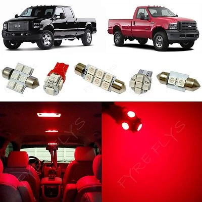 Kit paquete interior luces LED rojas 14x Ford F250 F350 Super Duty FS1R 1999-2016 Foto 1 de 4