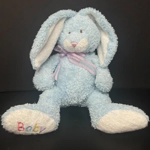Ty Pluffies Blue Bunny Hop Plush Rabbit 2005 Love To Baby Stuffed Animal Tylux - Picture 1 of 6