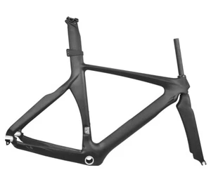 Full carbon Track Bike Time Trial Frame fork Fixed gear bicycle 700C Matt XS - Picture 1 of 5