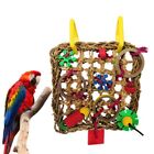 Wood/Seagrass Bird Climbing Net Parrot Foraging Net Toy  Bird Cage