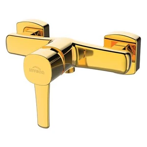 Gold Shower Mixer Valve Single Lever Wall Mounted - Picture 1 of 2