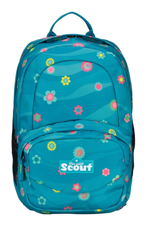 Scout Rucksack X Rucksack Rucksack Little Flowers petrol pink Neu - Bild 1 von 3
