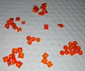 Lego Parts Lot x (42) Trans-Orange Plate, Round 1 x 1 # 4073 +++ free ship - Picture 1 of 1