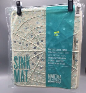 FREGADERO Protector MAT Vintage Martha Stewart Everyday Blanco Vinilo Lote de 2 11 x13" - Imagen 1 de 6