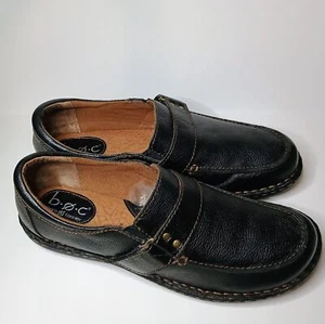 Mocasines sin cordones Born de cuero negro para mujer talla 10 - Imagen 1 de 6