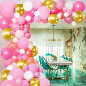Pink Balloon Arch Garland Kit | 120 Pack | Girls Baby Shower Birthday Decoration - Picture 1 of 7