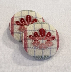 DOS BOTONES CUBIERTOS PERSONALIZADOS COWTAN & TOUT ROSA VERDE "KEMERTON" PAÍS FRANCÉS - Imagen 1 de 3