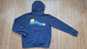 The North Face Boys' Fleece Pullover Hoodie Graphic Navy Camp Large Boys 12 - Picture 1 of 5