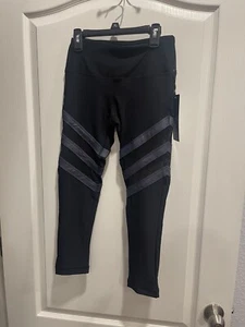 90 Degree By Reflex Leggings Size XS Black Gunmetal NWT - Picture 1 of 6