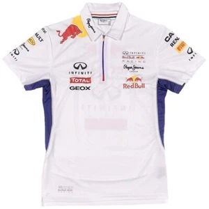 Pepe Jeans Red Bull Racing OTL2014 half zip Polo Shirt White M - Picture 1 of 6