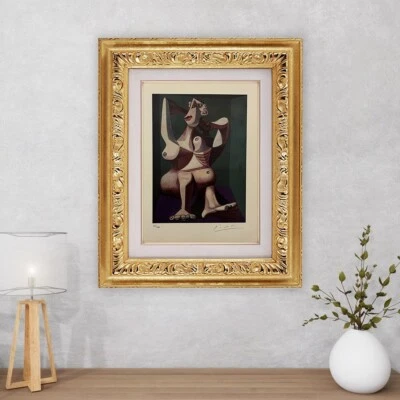 Impresión original firmada de Pablo Picasso, certificado de autenticidad y tasación por $3,500 USD Foto 1 de 4