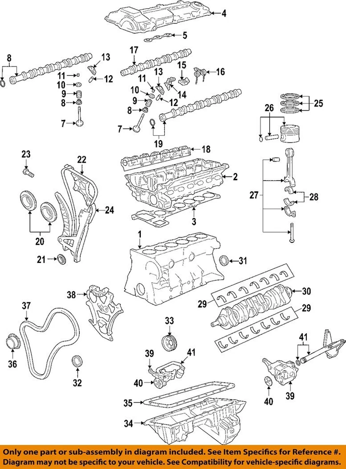 Piezas del motor BMW OEM 06-07 325i - Junta de cubierta de válvula 11127581215 Foto 1 de 1