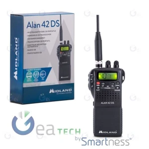 RADIO CB RICETRASMETTITORE PORTATILE AM/FM MULTIBANDA MIDLAND ALAN 42DS C1267 2P - Zdjęcie 1 z 7