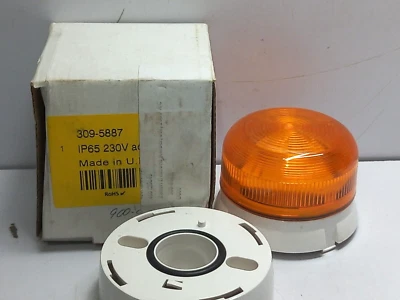 RS 309-5887 Amber Flashing Beacon 230V 15Ma - 2pc lot - Image 1 of 4