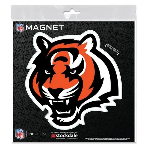 CINCINNATI BENGALS 6"X6" DIE-CUT MAGNET FOR INDOOR OR OUTDOOR USE HIGH QUALITY Cover
