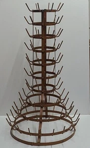 Vintage Large French Wine Champagne Bottle Drying Rack for 101 Bottles/Mugs 39" - Picture 1 of 9
