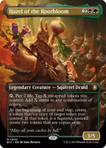 Hazel of the Rootbloom - MTG Borderless FOIL Bloomburrow BLB BLC 0002 Mythic NM - Picture 1 of 1