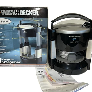 Black & Decker Aprivaso Automatico Acciaio Spazzolato Coperchi Off JW200BMT NUOVO - Foto 1 di 6