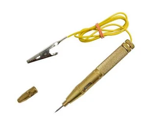 Comprobador de tensión de latón 6 12 24 V lámpara de prueba automóvil turismo camión corriente continua comprobador de corriente - Imagen 1 de 2