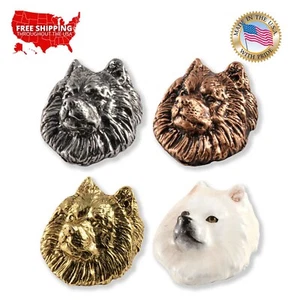 Pin o imán de solapa para perro samoyedo Creative Pewter Designs, D154 - Imagen 1 de 9